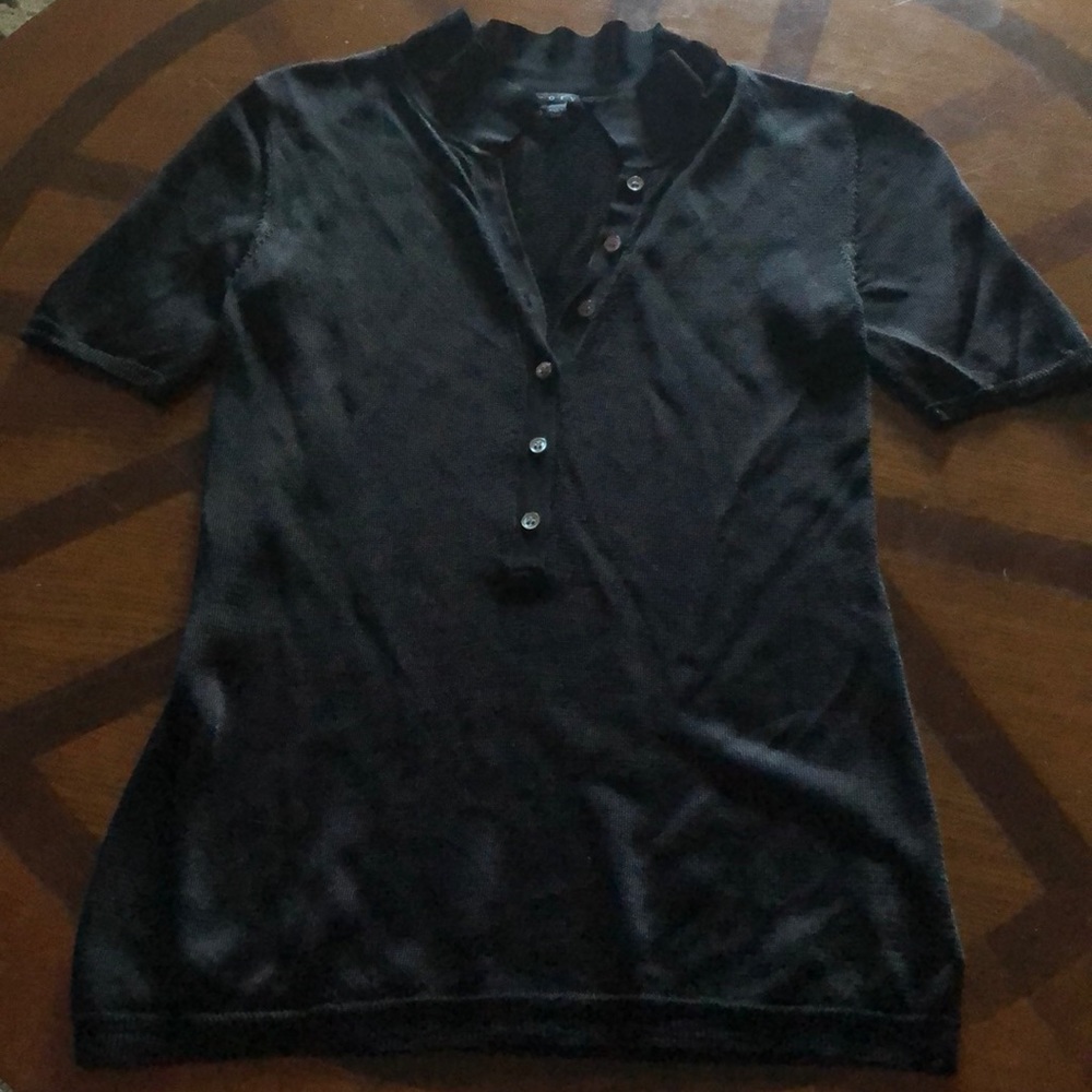 Theory Short Sleeve Blouse Top